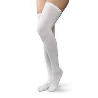 Therafirm Anti-Embolism Open-Toe Thigh Highs with Mild (18mmHg) Compression - Small - White