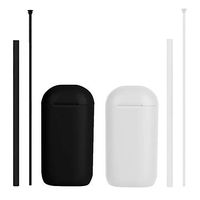 RGTOPONE Collapsible Straw Recyclable Foldable Silicone Straws with Case Cleaning Wire Travel Home Party