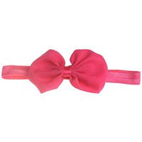 Ugthe Hair Ornaments Baby Toddler Girls Solid Color Bowknot Elastic Hairband Headband Hair Accessory - Watermelon Red