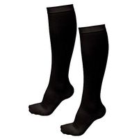 ASRocky Graduated Compression Socks Anti-Fatigue Antimicrobial Calf High Below Knee Mens Womens Sock Leg Foot Ankle Heel Support Pain Relief Stockings Reduce Swelling (1 Pair, Lg/XL, Black)