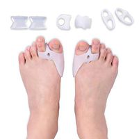 4 Pair Toe Separators, Gel Toe Bunion Splint Corrector Sleeve Spacer for Home Outdoor Men Women