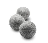 Gleener Dryer Dots Wool Dryer Balls | Eco Fabric Softener 3-Pack (Heather Grey)