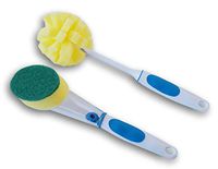 Scrub Brush Cleaning Bundle - Soap Dispensing Scrub Brush and Sponge Brush