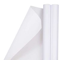 JAM PAPER Gift Wrap - Matte Wrapping Paper - 25 Sq Ft per Roll - Matte White - 2/Pack