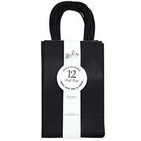 GIFT EXPRESSIONS Black Kraft Paper Bags, Kraft Gift Bag, Premium Quality Paper (Sturdy & Thicker), Biodegradable, Party Bags, Shopping Bag, Kraft Bags (12 CT Small, Black)