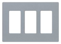 Lutron SC-3-BG Claro Three-gang Wallplate Bluestone