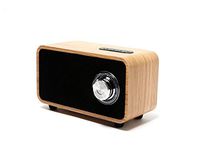 OHHAI Bluetooth Speakers with Super Bass and Subwoofer Bluetooth Speaker Wooden, Portable 3D Stereo Music Sound Speaker with 10-Hour Playtime, Enhanced FM Radio for Home and Outdoor Party