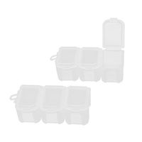 uxcell Plastic 3-Compartments Pill Box Holder Display Storage Cases 2pcs
