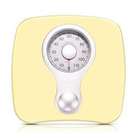 Lcxliga Mechanical Bathroom Scale - Healthy Analog Body Weight Scales,Non-Digital Large Dial/Clear Reading,120kg (264 Lb) (Color : Gold)