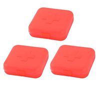 uxcell® Plastic Hiking 4 Compartments Medicine Pill Holder Storage Box Case 3pcs Red