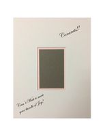 16x20 White and Baby Pink Signature and Autograph Picture Mat for 5x7 Picture