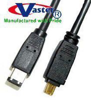 Vaster IEEE-1394 FireWire iLink DV Cable 6P-4P, IEEE 1394 Firewire in DV - iLInk Cable, 6 P to 4 P, 6 Ft