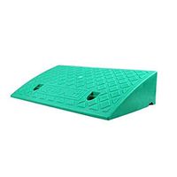 Plastic Step Foot Pad, Portable Outdoor Road, Wear-Resistant Anti-Skid Car Triangle Uphill Pad Hotel Restaurant Threshold Ramp 7-13cm (50 27 13CM) (Color : Green, Size : 10.5CM)