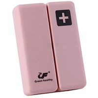 YJYdadaS Portable Medicine Case Foldable Magnetic Supplement Pill Box Organizer (Pink)