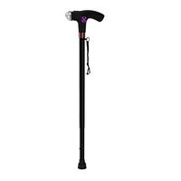 Intelligent Lighting Cane, Multi-Function Telescopic Cane, USB Charging Dual Report Alarm Function/FM Radio, bistatic Non-Slip Cane, Outdoor Hiking