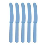 Premium Heavyweight Caribbean Blue Plastic Knives, 48 Ct.