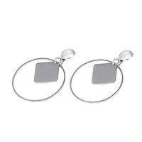Tanwpn New Fashion Simple Earrings European and American Metal Earrings For Ladies Girls Jewelry Gift (A)
