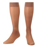 Sheer Light Support Knee Hi Graduated Compression Stockings Taupe Medium