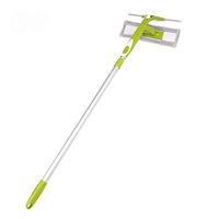 Squeegee Window Cleaning Squeegee With Spray Bottlee Rotatable Hangable For Floor Mirror Car Window Glass Green
