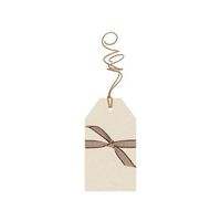Cream Small Kraft Luggage Tags - Set of 6
