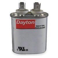 Dayton 2MDV4 Oval Motor Run Capacitor, 5 Microfarad Rating, 370VAC Voltage