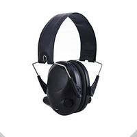 HHL Noise-Cancelling Earphones, Head-Mounted Adult Sponge Noise-reducing Earmuffs, Portable Ear Protectors (Color : Black)