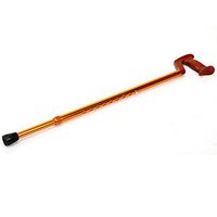 WESEAZON Telescopic Cane Outdoor Anti-Skid Cane Aluminum Alloy Walking Stick Multifunctional Crutch Gold Color Telescopic Rod Adjustable Height 68~92cm