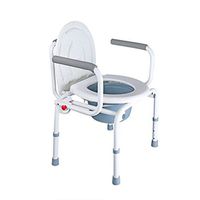 NJ Bath Chair- Household Mobile Old Man Toilet Disabled Folding Pregnant Women Toilet Seat Chair Old Toilet Seat Shower Chair (Size : 57x50x82cm)