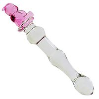 Glass Wand Massage Fairy Pink 5 Lovely Shapes Design Medical Grade Massager as A Beginner Gift Toy for Lover Fun (Medium Bear)