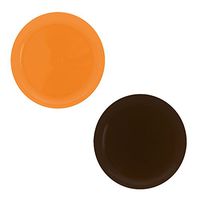 Party Essentials 20 Count Round Halloween Dessert Plates, 6", Orange/Black