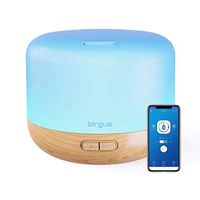 Smart Wifi Enabled Aromatherapy Diffuser, 300ml Essential Oil Diffuser with Colors LED Lights and Schedule/Timer Works with Alexa, Google Home & APP (2.4GHz WIFI Required)