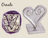Initial Wax Seal Stamp -3/4" Square Ornate Pewter Letter V