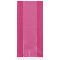 UNIQUE PARTY Cello Treat Bags with Ties (Pack of 30) (One Size) (Hot Pink)