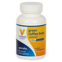 The Vitamin Shoppe Green Coffee Bean Extract 400MG (with 50 Chlorogenic Acid), Weight Management Support Glucose Metabolism, Clinically Studied Ingredient (90 Capsules)