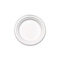 PrimeWare 100% Biodegradable, 100% Compostable 7 Inch Plant Fiber White Plates (Package of 250)