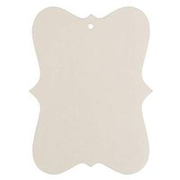 JAM PAPER Fashion Gifts Tags - Large 3 x 4 - Ivory - 10/Pack