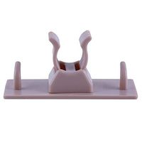 Trytee Broom Mop Holder Non Punch Adhesive Wall Mounted Mop Holder Plastic Mop Hook Bathroom Storage Broom Hanger Clip