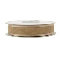 Homeford Satin-Edge Sheer Organza Ribbon, 25 Yards (7/8-Inch, Toffee)