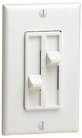 Leviton 6628-W SureSlide Two-Circuit Electro-Mechanical Incandescent Slide Dimmer, White