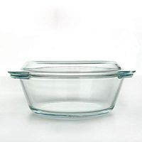 AXZHYX Bowl Heat-Resistant Transparent Glass Bowl with Lid Tempered Bowl Oven Microwave Oven Special Bowl Soup Bowl Salad Bowl Instant Noodle Bowl Household 2 Liter Microwave Oven with C