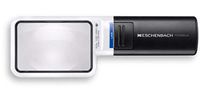 Eschenbach Optik 1511-3 Mobilux Aspheric LED Illuminated Hand Held Magnifier, 3.5x Magnification, 10 Diopter, 75mm x 50mm Lens Size