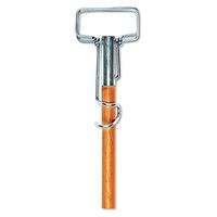 Boardwalk 609 Spring Grip Metal Head Mop Handle for Most Mop Heads, 60-Inch Wood Handle