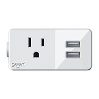 Geeni GN-WW106-199 Switch + Charge Smart Wi-Fi Outlet with 2 USB Ports