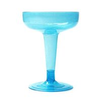 Topenca Supplies Party Plastic Classic Champagne Glasses 4oz, Turquoise, Set of 6. Ideal for Parties