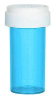 13 Dram, Empty BPA-Free Cylinder Vials with Reversible Child Resistant Caps (Pack of 24) (Blue)