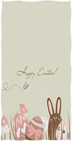 ThinkingPower Cartoon Cute Chocolate Rabbit Colorful Eggs Chicks Happy Easter Soft Absorbent Guest Hand Towels for Bathroom, Hotel, Gym and Spa, 19.7x39.4 Inches