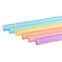 VIIDA Joy Silicone Straws - Reusable, Portable, Bendable, Eco-Friendly, Heat-reisistant - 1 Pack with 6 Straws