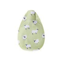 Warm Small 0.3 L Hot Water Bottle Cute Simple Safe Water-Filled, Light Green (Little Sheep)