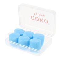 3 Pairs Ultra Soft Gel Earplugs Comfortable Ear Plugs for Sleeping Snoring Work Travel Loud Events - Orange/White/Blue - Blue