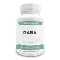 Pure Science GABA Supplement 750mg (Gamma-Aminobutyric Acid) - Promotes Calm Mind, Improves Mood & Sense of Wellness, Improves Mental Focus & Quality of Sleep - 100 Vegetarian Capsules of GABA Powder